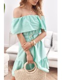 Rochie cu decolteu spaniol, menta MP60872 - Magazin online - Boutique